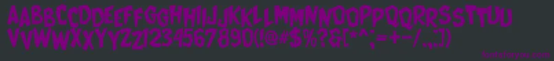 CatWomen Font – Purple Fonts on Black Background