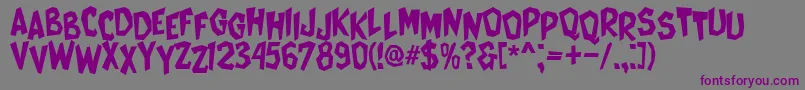 CatWomen Font – Purple Fonts on Gray Background