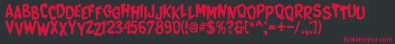 CatWomen Font – Red Fonts on Black Background