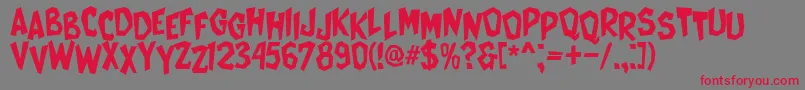 CatWomen Font – Red Fonts on Gray Background
