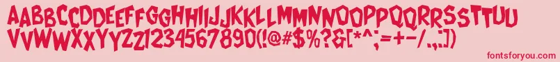 CatWomen Font – Red Fonts on Pink Background