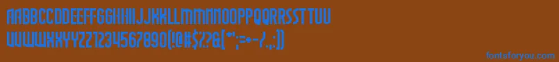 TheWastesOfSpace Font – Blue Fonts on Brown Background