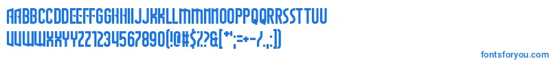 Fonte TheWastesOfSpace – fontes azuis em um fundo branco