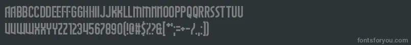 TheWastesOfSpace-fontti – harmaat kirjasimet mustalla taustalla