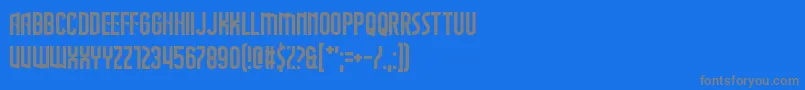 フォントTheWastesOfSpace – 青い背景に灰色の文字