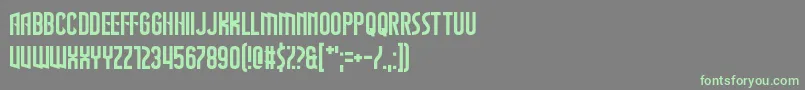 TheWastesOfSpace-Schriftart – Grüne Schriften auf grauem Hintergrund