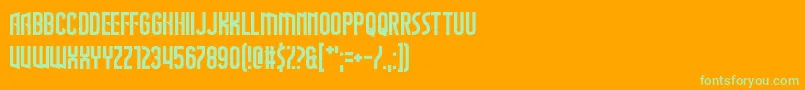 TheWastesOfSpace Font – Green Fonts on Orange Background