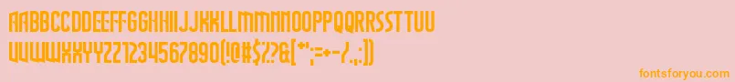 TheWastesOfSpace Font – Orange Fonts on Pink Background