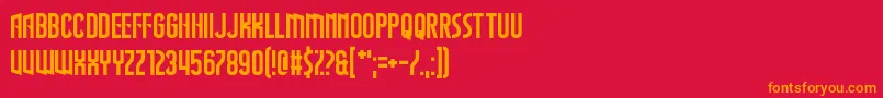 TheWastesOfSpace Font – Orange Fonts on Red Background