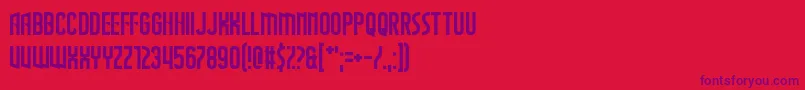 TheWastesOfSpace Font – Purple Fonts on Red Background
