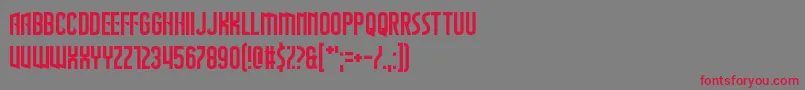 Czcionka TheWastesOfSpace – czerwone czcionki na szarym tle