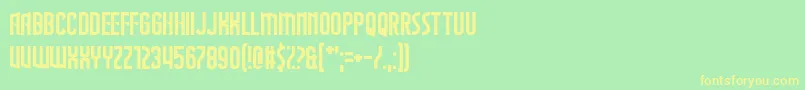 TheWastesOfSpace Font – Yellow Fonts on Green Background