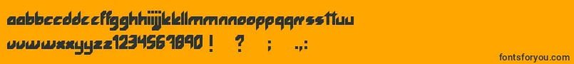 Fonte Rocketfont – fontes pretas em um fundo laranja