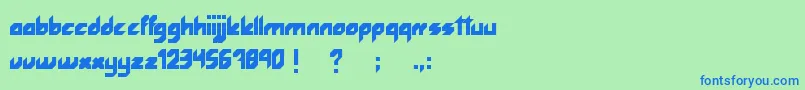 Шрифт Rocketfont – синие шрифты на зелёном фоне