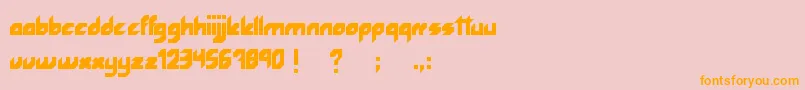 Шрифт Rocketfont – оранжевые шрифты на розовом фоне