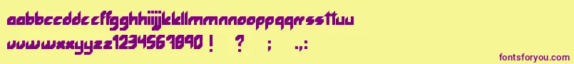 Шрифт Rocketfont – фиолетовые шрифты на жёлтом фоне