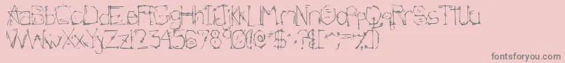 Morlandic Font – Gray Fonts on Pink Background