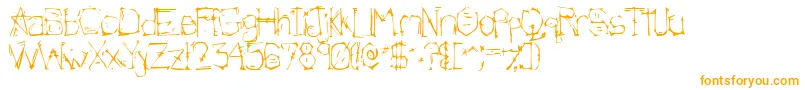 Morlandic-Schriftart – Orangefarbene Schriften auf weißem Hintergrund