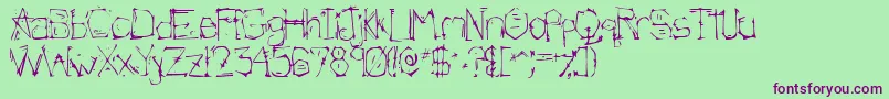 Morlandic Font – Purple Fonts on Green Background