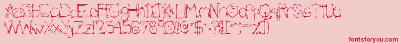 Morlandic Font – Red Fonts on Pink Background