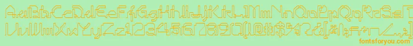 OhioPlayer Font – Orange Fonts on Green Background