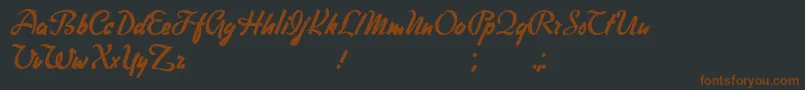 FreeWriter Font – Brown Fonts on Black Background