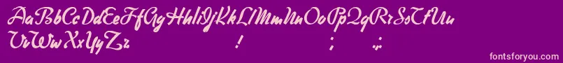 FreeWriter Font – Pink Fonts on Purple Background