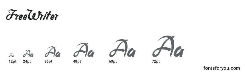 FreeWriter Font Sizes