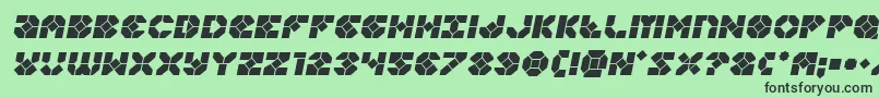 Zoomrunnersemital Font – Black Fonts on Green Background