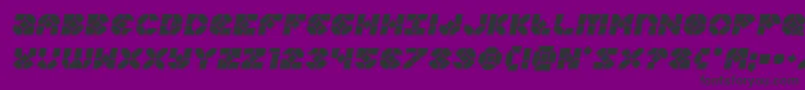 Zoomrunnersemital Font – Black Fonts on Purple Background