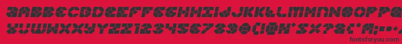 Zoomrunnersemital Font – Black Fonts on Red Background