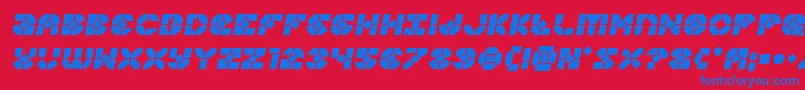 Zoomrunnersemital Font – Blue Fonts on Red Background