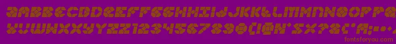 Zoomrunnersemital Font – Brown Fonts on Purple Background