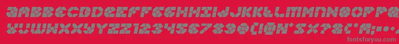 Zoomrunnersemital Font – Gray Fonts on Red Background