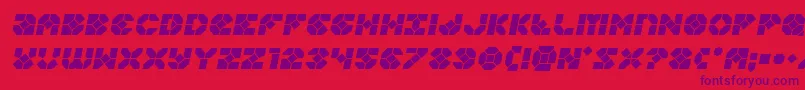 Zoomrunnersemital Font – Purple Fonts on Red Background