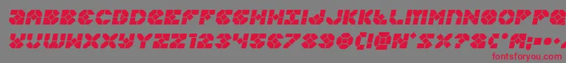 Zoomrunnersemital Font – Red Fonts on Gray Background