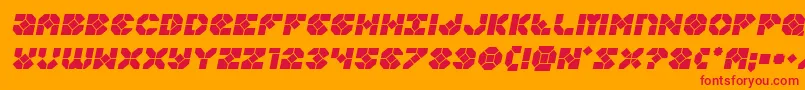 Zoomrunnersemital Font – Red Fonts on Orange Background
