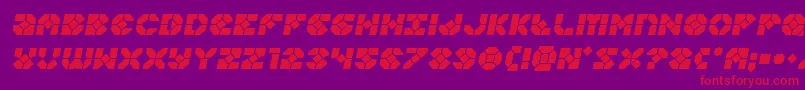 Шрифт Zoomrunnersemital – красные шрифты на фиолетовом фоне
