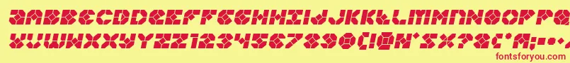 Zoomrunnersemital Font – Red Fonts on Yellow Background