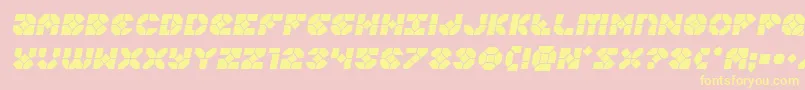 fuente Zoomrunnersemital – Fuentes Amarillas Sobre Fondo Rosa
