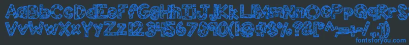 fuente Kbfunhouse – Fuentes Azules Sobre Fondo Negro