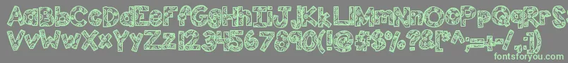 fuente Kbfunhouse – Fuentes Verdes Sobre Fondo Gris