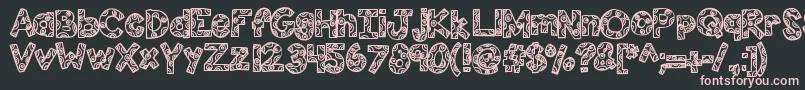 Kbfunhouse-Schriftart – Rosa Schriften auf schwarzem Hintergrund