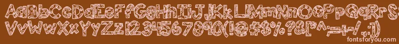 Kbfunhouse Font – Pink Fonts on Brown Background