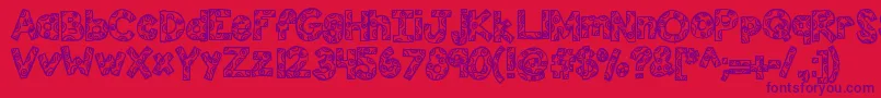 Kbfunhouse Font – Purple Fonts on Red Background