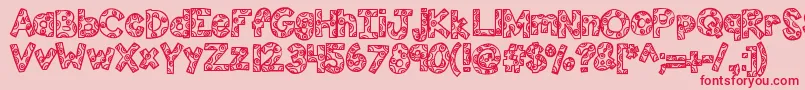 Kbfunhouse Font – Red Fonts on Pink Background
