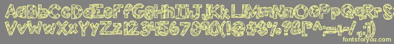 Kbfunhouse Font – Yellow Fonts on Gray Background