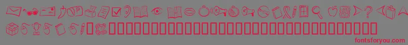 WebstarBv Font – Red Fonts on Gray Background