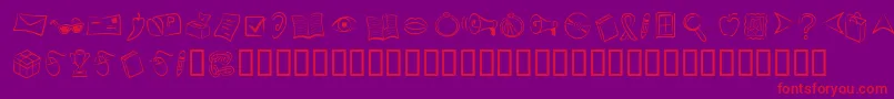 WebstarBv-fontti – punaiset fontit violetilla taustalla