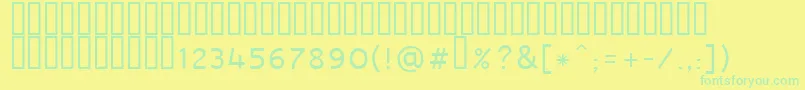 Raavi Font – Green Fonts on Yellow Background